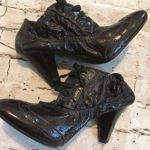 sale Apepazza Dark Brown Leather Ankle Bboot size 8